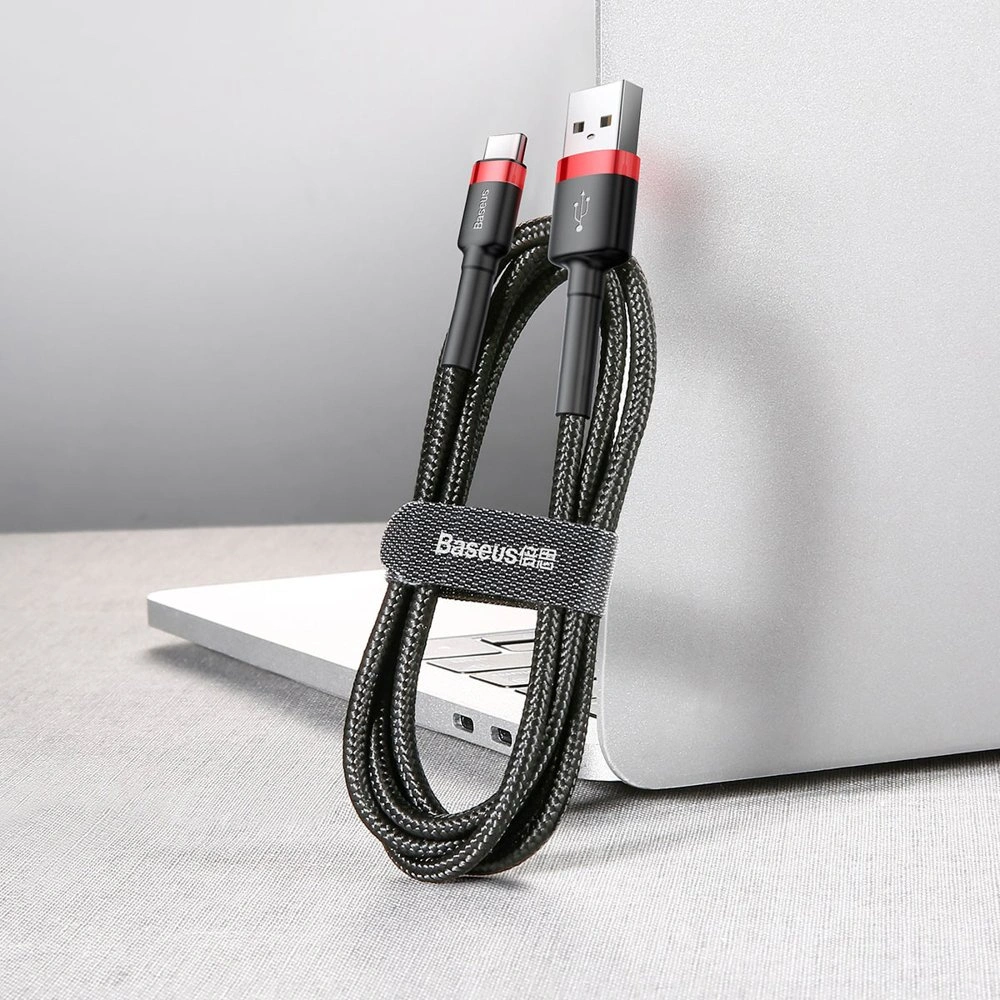 Kabel Baseus Cafule USB-A/USB-C QC 3.0 2A 2M czarno-czerwony