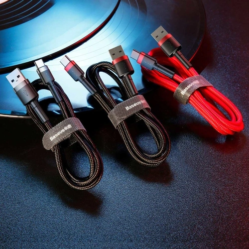 Kup Kábel Baseus Cafule USB-A/USB-C QC 3.0 2A 2M fekete-piros - BSU4111 - {ean13} - Sklep Home Screen