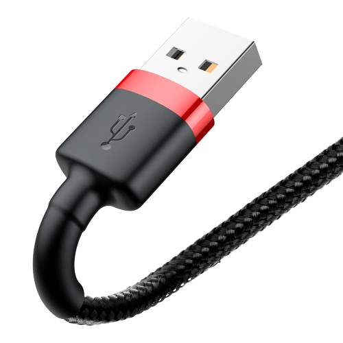 Kup Kabel Baseus Cafule USB-A/Lightning QC 3.0 1.5A 2M czarno-czerwony - BSU4114 - {ean13} - Sklep Home Screen