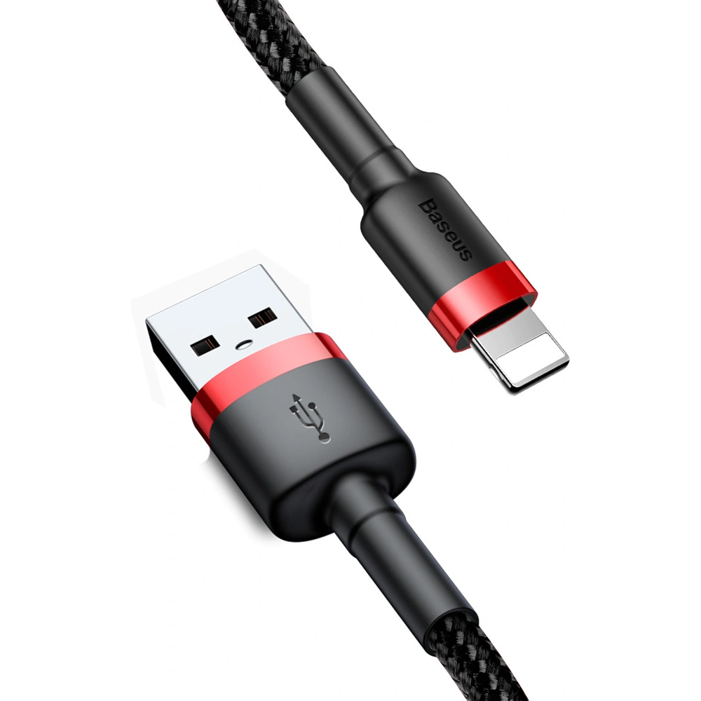 Kabel Baseus Cafule USB-A/Lightning QC 3.0 1.5A 2M czarno-czerwony