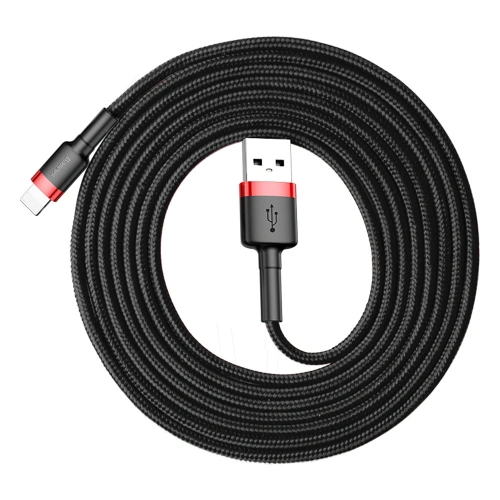 Kup Kabel Baseus Cafule USB-A/Lightning QC 3.0 1.5A 2M czarno-czerwony - BSU4114 - {ean13} - Sklep Home Screen