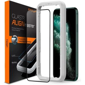 Kup Spigen Apple Sticlă călită GLAS.tR AlignMaster iPhone 11 Pro Max Negru - SPN878BLK - {ean13} - Sklep Home Screen