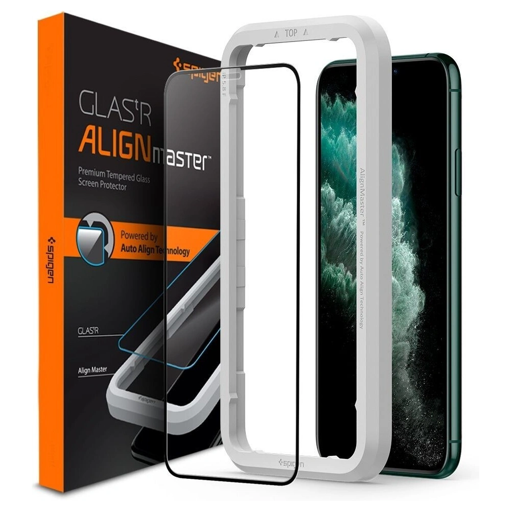 Szkło hartowane Spigen GLAS.tR AlignMaster Apple iPhone 11 Pro Max Black
