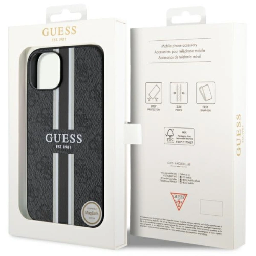 Kup Guess Apple Tasche GUHMP14SP4RPSK iPhone 14 schwarz/schwarz Hardcase 4G Printed Stripes MagSafe - GUE2566 - {ean13} - Sklep Home Screen