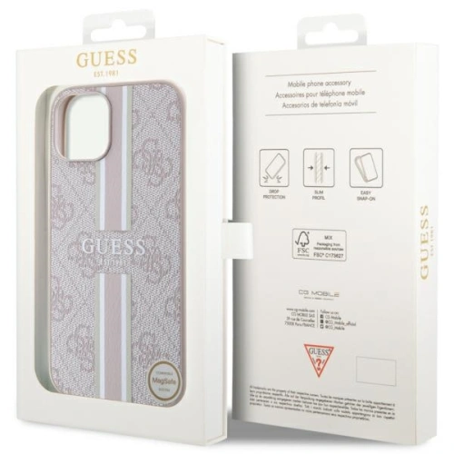 Kup Etui Guess GUHMP14SP4RPSP Apple iPhone 14 różowy/pink hardcase 4G Printed Stripes MagSafe - GUE2567 - {ean13} - Sklep Home Screen