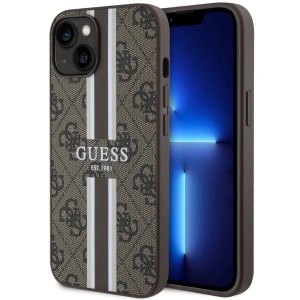 Etui Guess GUHMP14SP4RPSW Apple iPhone 14 brązowy/brown hardcase 4G Printed Stripes MagSafe