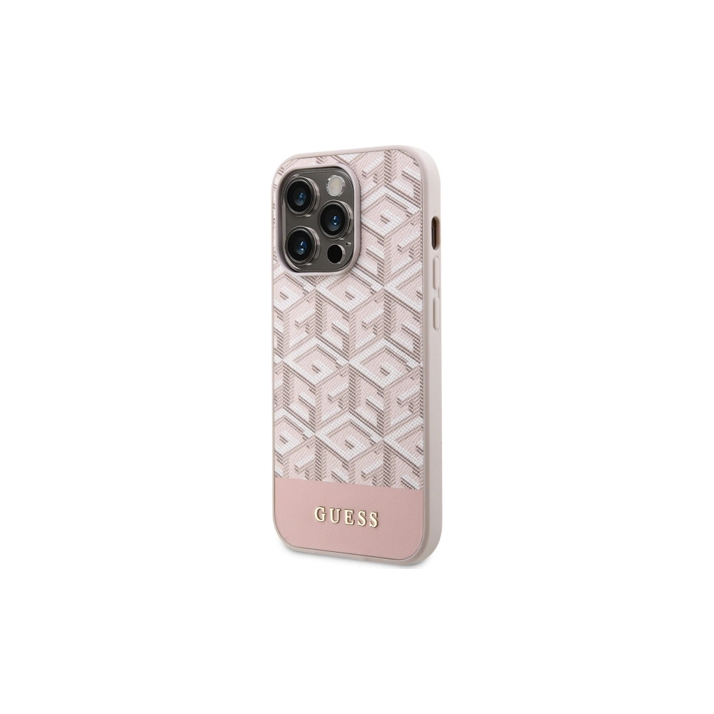 Etui Guess GUHMP14XHGCFSEP Apple iPhone 14 Pro Max różowy/pink hard case GCube Stripes MagSafe