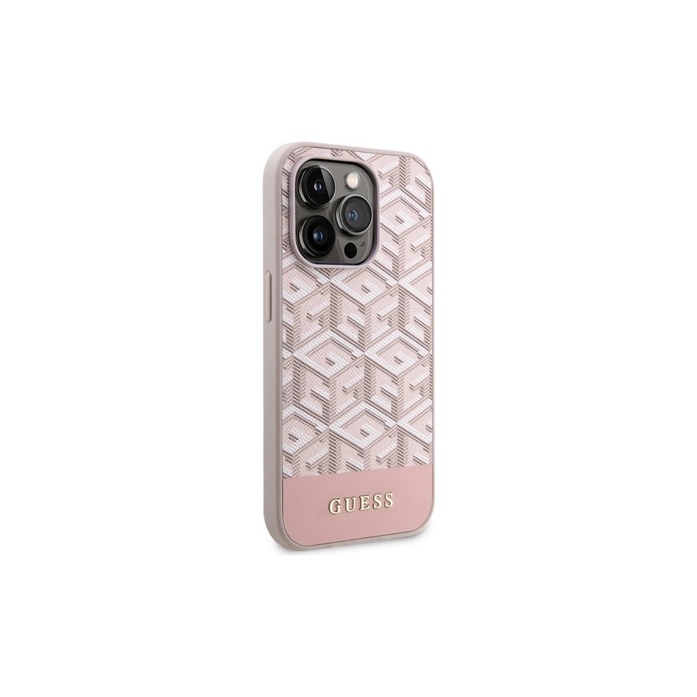 Etui Guess GUHMP14XHGCFSEP Apple iPhone 14 Pro Max różowy/pink hard case GCube Stripes MagSafe