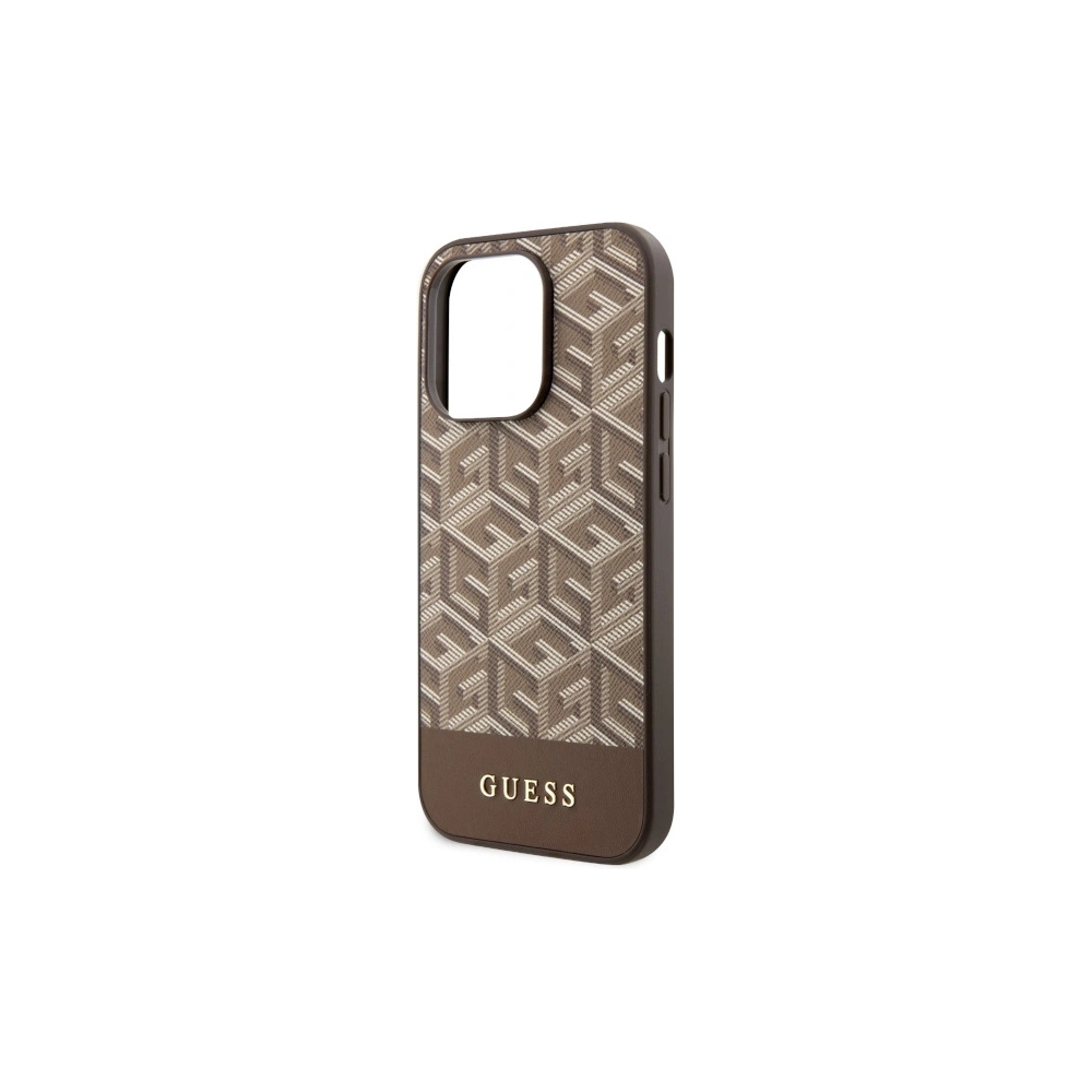 Etui Guess GUHMP14XHGCFSEW Apple iPhone 14 Pro Max brązowy/brown hard case GCube Stripes MagSafe