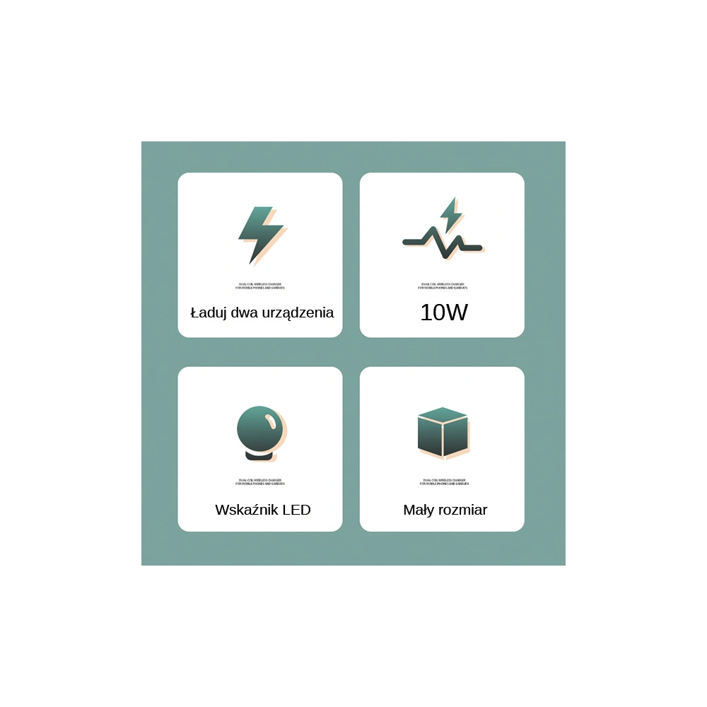 Ładowarka bezprzewodowa USAMS US-CD120 10W Dual biały/white