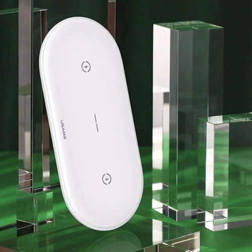 Kup Încărcător wireless USAMS US-CD120 10W Dual alb/white - USA955 - {ean13} - Sklep Home Screen
