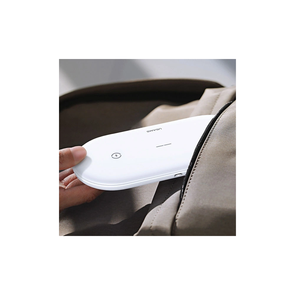 Ładowarka bezprzewodowa USAMS US-CD120 10W Dual biały/white