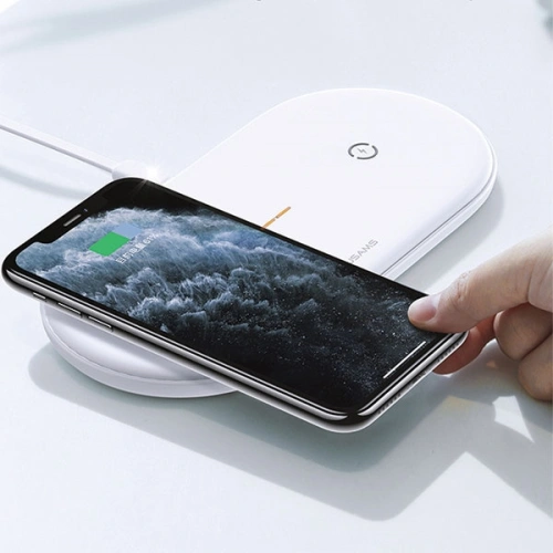 Buy USAMS US-CD120 10W Dual Wireless Charger white - USA955 - {ean13} - Home Screen Store Europe