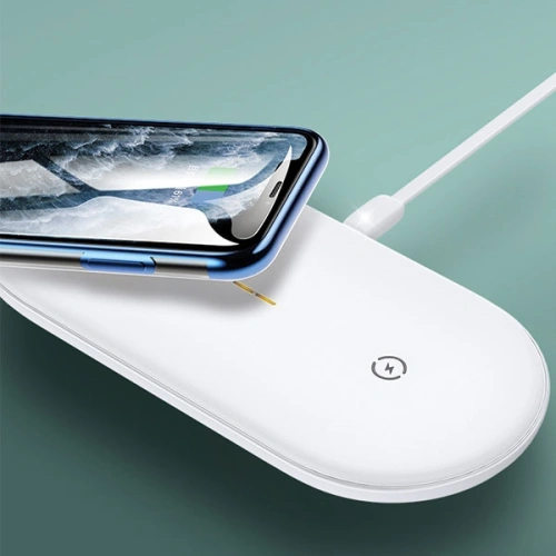 Buy USAMS US-CD120 10W Dual Wireless Charger white - USA955 - {ean13} - Home Screen Store Europe