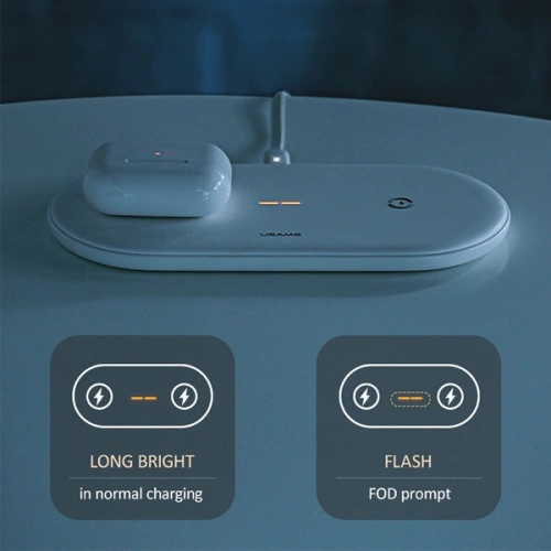 Buy USAMS US-CD120 10W Dual Wireless Charger white - USA955 - {ean13} - Home Screen Store Europe