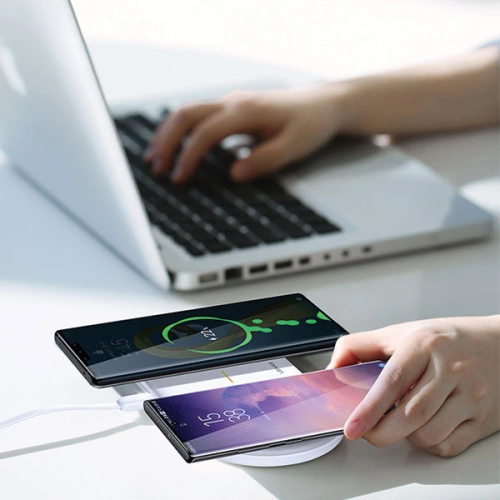 Buy USAMS US-CD120 10W Dual Wireless Charger white - USA955 - {ean13} - Home Screen Store Europe