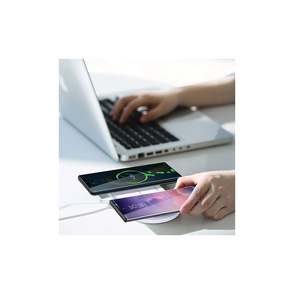 Ładowarka bezprzewodowa USAMS US-CD120 10W Dual biały/white