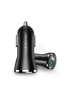 Automobilová nabíječka USAMS 2xUSB 2,4A QC 3.0 černá/black (US-CC028)