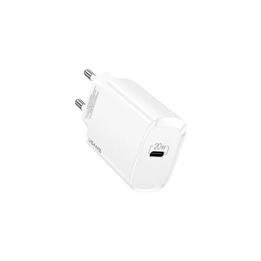 Ładowarka sieciowa USAMS T39 USB-C 20W PD 3.0 Fast Charging biały/white (US-CC131)