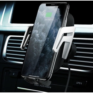 Kup Autohalterung mit drahtlosem Laden USAMS US-CD100 Automatische Induktion 10W Air Vent schwarz/schwarz - USA961 - {ean13} - Sklep Home Screen