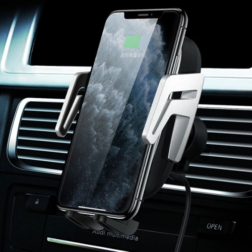 Kup Autohalterung mit drahtlosem Laden USAMS US-CD100 Automatische Induktion 10W Air Vent schwarz/schwarz - USA961 - {ean13} - Sklep Home Screen