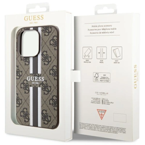 Kup Etui Guess GUHMP14XP4RPSW Apple iPhone 14 Pro Max hnědý/brown hardcase 4G Printed Stripes MagSafe - GUE2574 - {ean13} - Sklep Home Screen