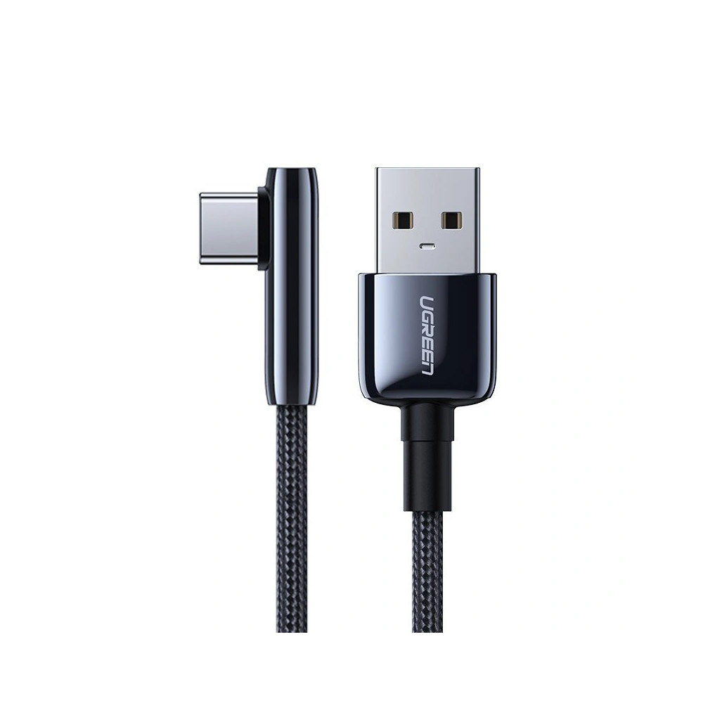 Kabel kątowy UGREEN US313 USB-A/USB-C 5A Quick Charge 3.0 AFC FCP 0,5 m czarny
