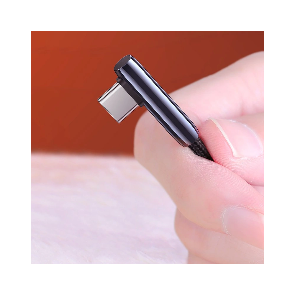 Kabel kątowy UGREEN US313 USB-A/USB-C 5A Quick Charge 3.0 AFC FCP 0,5 m czarny