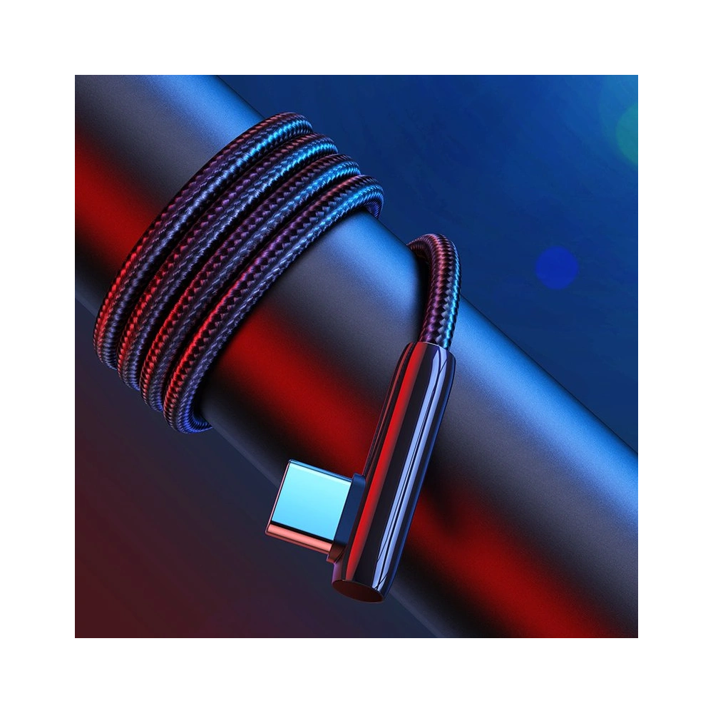 Kabel kątowy UGREEN US313 USB-A/USB-C 5A Quick Charge 3.0 AFC FCP 0,5 m czarny