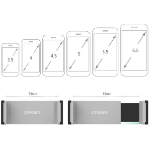Kup UGREEN LP120 Autohalterung Clip für Lüftungsschlitze grau - UGR1569 - {ean13} - Sklep Home Screen