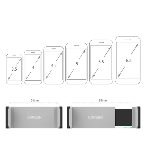Kup UGREEN LP120 Autohalterung Clip für Lüftungsschlitze grau - UGR1569 - {ean13} - Sklep Home Screen