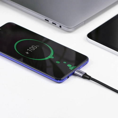 Kup Kabel kątowy UGREEN US255 USB-C/USB-C Power Delivery 60W 20V 3A 1m czarno-szary - UGR1570 - {ean13} - Sklep Home Screen