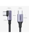 Kup UGREEN US255 USB-C/USB-C Power Delivery-Winkelkabel 60W 20V 3A 1m schwarz/grau - UGR1570 - {ean13} - Sklep Home Screen