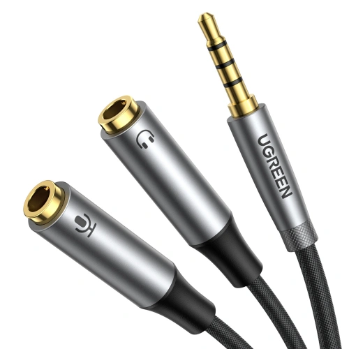 Kup UGREEN AV192 AUX elosztó 1x férfi 3,5mm/2x női 3,5mm 20cm fekete - UGR1572 - {ean13} - Sklep Home Screen