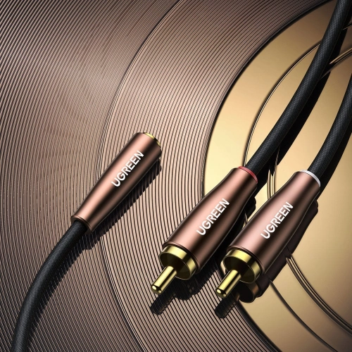 Kup UGREEN AV198 3,5 mm Miniklinke/2RCA-Audiokabel 3 m braun - UGR1574 - {ean13} - Sklep Home Screen