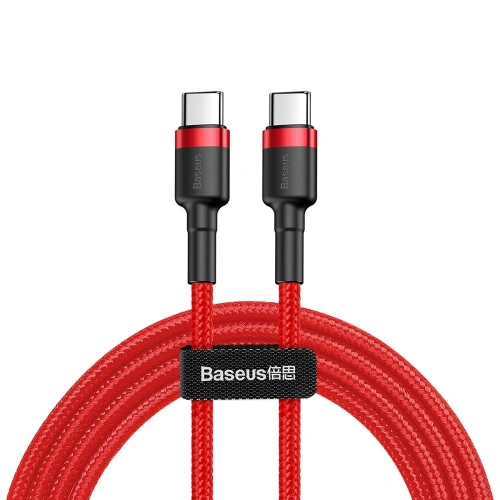 Kup Kábel Baseus Cafule USB-C/USB-C PD 2.0 60W 20V 3A QC 3.0 1M piros - BSU4116 - {ean13} - Sklep Home Screen