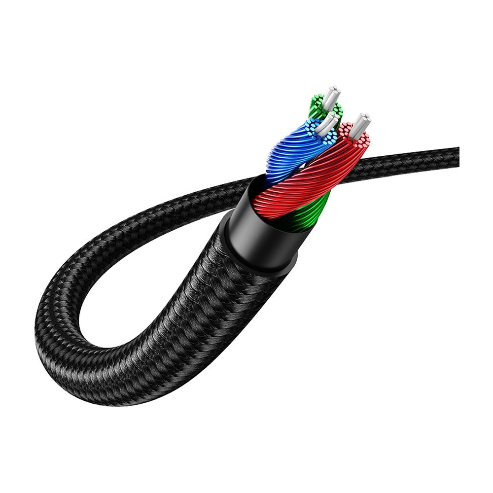 Kabel audio kątowy UGREEN AV112 AUX 2x mini jack 3,5mm 1m niebieski