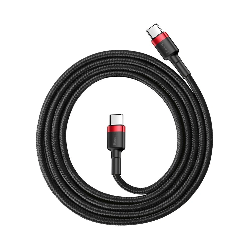 Kabel Baseus Cafule USB-C/USB-C PD 2.0 60W 20V 3A QC 3.0 1M czarny-czerwony