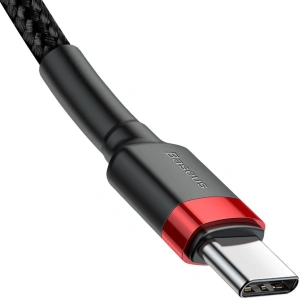 Kabel Baseus Cafule USB-C/USB-C PD 2.0 60W 20V 3A QC 3.0 1M czarny-czerwony