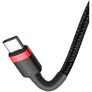 Kabel Baseus Cafule USB-C/USB-C PD 2.0 60W 20V 3A QC 3.0 1M czarny-czerwony
