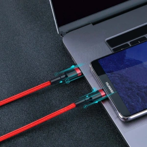 Kabel Baseus Cafule USB-C/USB-C PD 2.0 60W 20V 3A QC 3.0 1M czarny-czerwony