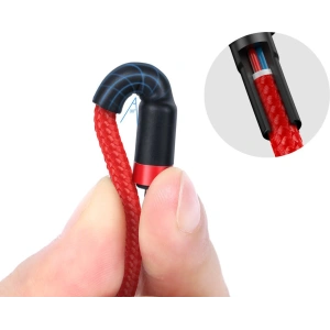 Kabel Baseus Cafule USB-C/USB-C PD 2.0 60W 20V 3A QC 3.0 1M czarny-czerwony