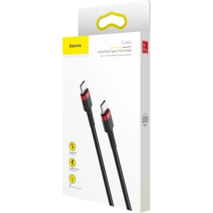 Kabel Baseus Cafule USB-C/USB-C PD 2.0 60W 20V 3A QC 3.0 1M czarny-czerwony