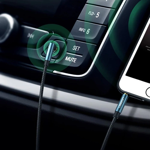 Kup Cablul audio unghiular UGREEN AV112 AUX 2x mini jack 3,5mm 1m albastru - UGR1576 - {ean13} - Sklep Home Screen