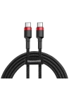 Cablul Baseus Cafule USB-C/USB-C PD 2.0 60W 20V 3A QC 3.0 2M negru-roșu