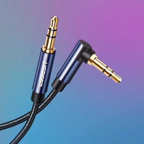 Kup Cablul audio unghiular UGREEN AV112 AUX 2x mini jack 3,5mm 1m albastru - UGR1576 - {ean13} - Sklep Home Screen