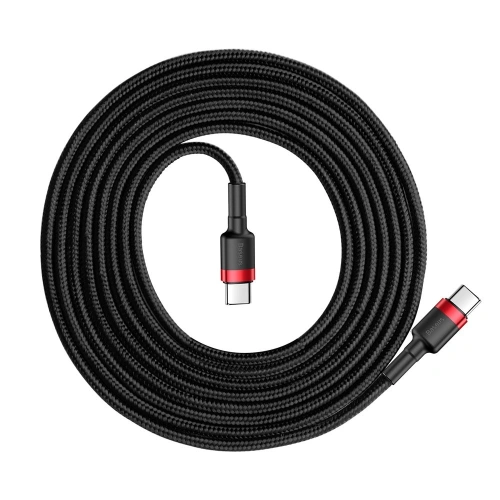 Kup Kábel Baseus Cafule USB-C/USB-C PD 2.0 60W 20V 3A QC 3.0 2M fekete-piros - BSU4118 - {ean13} - Sklep Home Screen