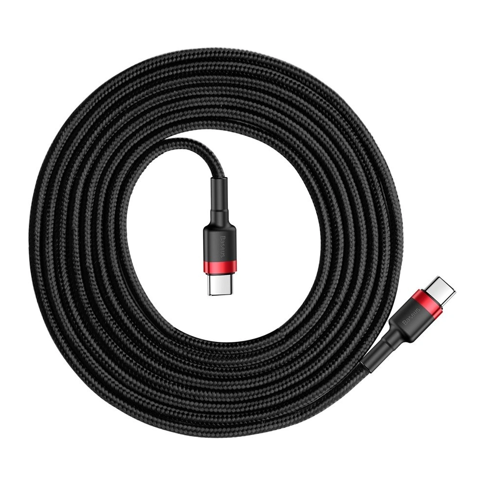 Kabel Baseus Cafule USB-C/USB-C PD 2.0 60W 20V 3A QC 3.0 2M czarno-czerwony