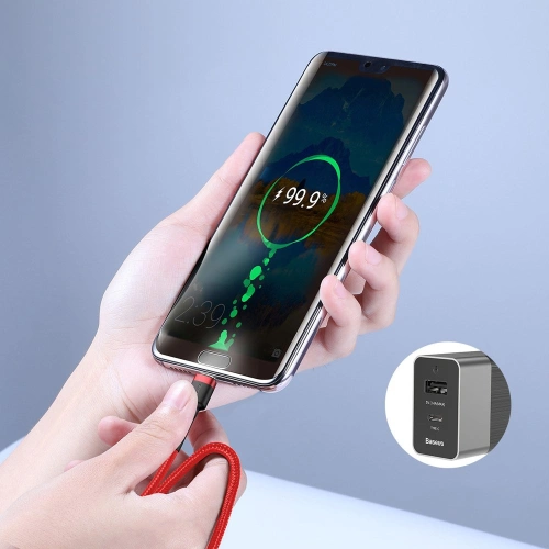 Kup Kábel Baseus Cafule USB-C/USB-C PD 2.0 60W 20V 3A QC 3.0 2M fekete-piros - BSU4118 - {ean13} - Sklep Home Screen