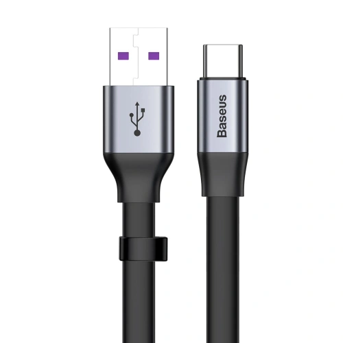 Kup Cablul plat Baseus Simple USB-A/USB-C SuperCharge 5A 40W Quick Charge 3.0 QC 3.0 23cm gri - BSU4119 - {ean13} - Sklep Home Screen